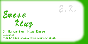 emese kluz business card